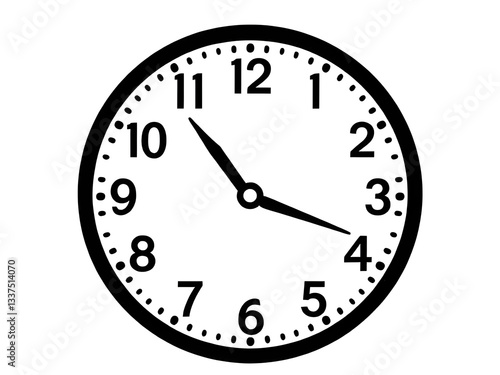 clock illustration icon, black silhouette vector