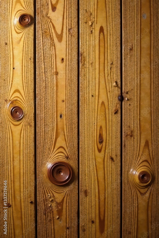 Obraz premium Aged oak wood, rustic texture, flat yellow-brown tones, rustic wood background, pattern