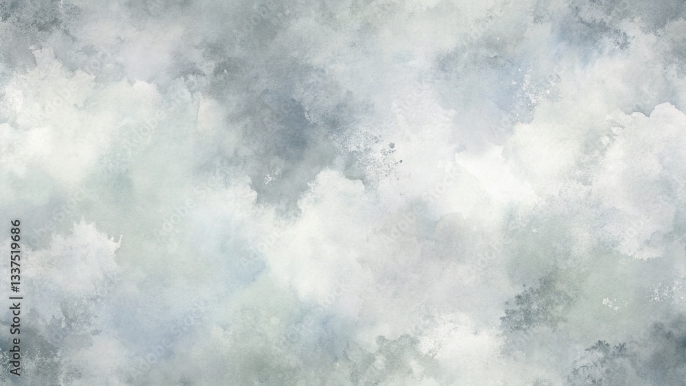Obraz premium Abstract Grey Watercolor Background Texture - Subtle Grey Wash Design