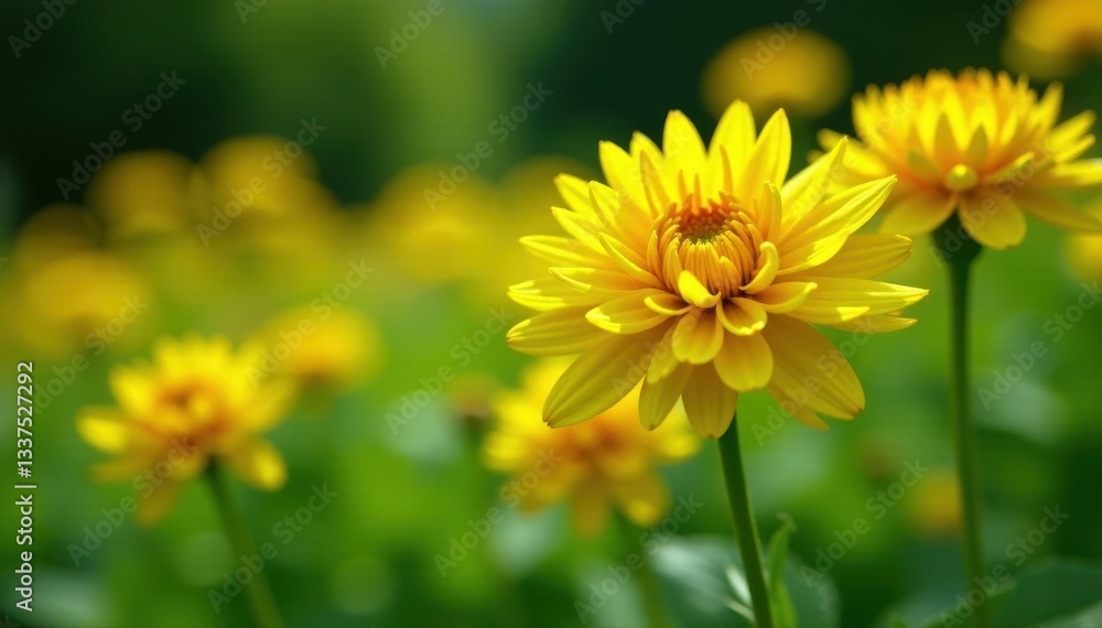 Sunny yellow Jerusalem artichoke flowers, lush summer foliage , sun, nature, bloom Sunny yellow Jerusalem artichoke flowers, lush summer foliage , sun, nature, bloom
