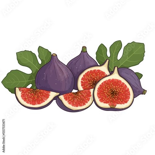 fresh figs isolated on white