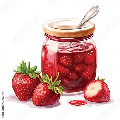 Strawberry Jam Recipe Step by Step - Professional Image for Cooking Blogs and Recipe Websites