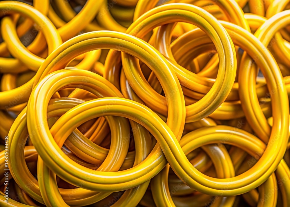 Abstract Yellow Circle Intertwined Macro Photography - Modern Geometric Design Abstract Yellow Circle Intertwined Macro Photography - Modern Geometric Design