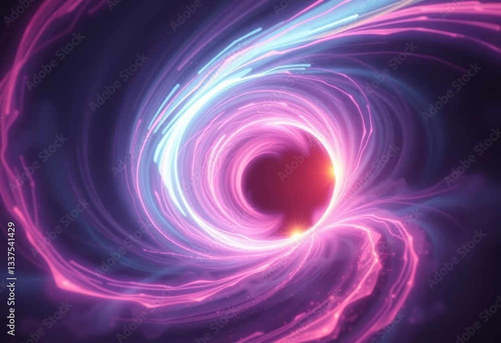 Glowing, swirling vortex in inky black space, ethereal doorway, wormhole, otherworldly Glowing, swirling vortex in inky black space, ethereal doorway, wormhole, otherworldly