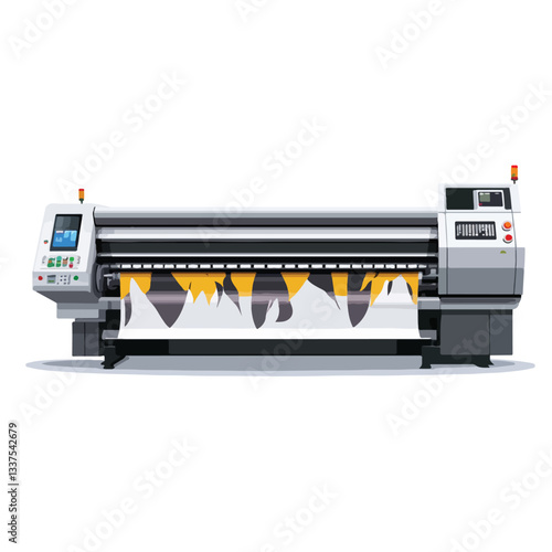 Professional Large Wide Digital Inkjet Printing Machine in Action