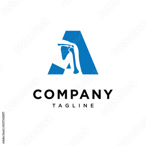 Letter A Shoulder Surgery Logo Icon Vector