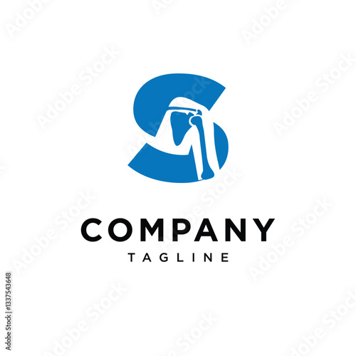 Letter S Shoulder Surgery Logo Icon Vector