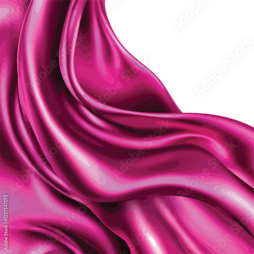 Elegant Magenta Pink Satin Fabric Flowing Smooth Gentle Background