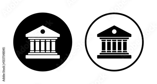 Bank icon logo design. Bank sign and symbol, museum, university