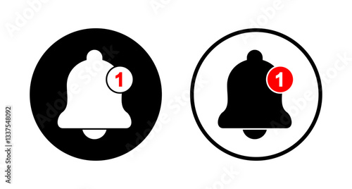 Bell icon logo design. Notification sign and symbol for web site design