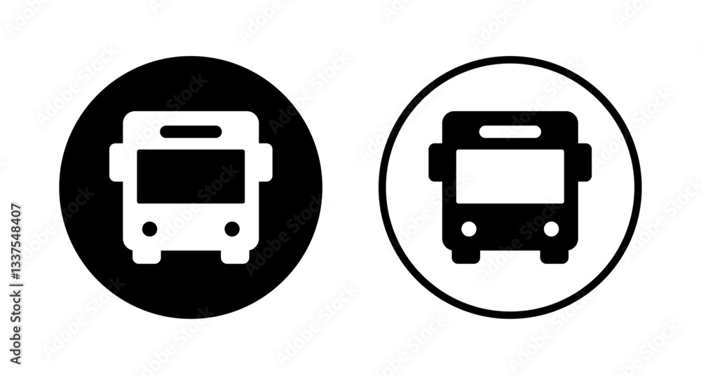Bus icon logo design. bus sign and symbol Bus icon logo design. bus sign and symbol