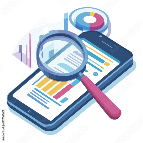 Data Analysis on Smartphone with Magnifying Glass