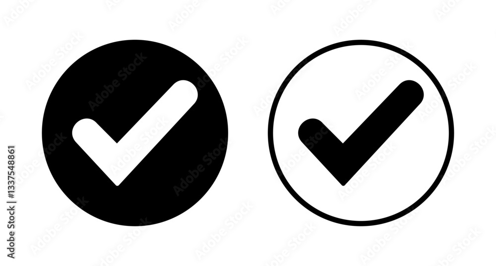 Check mark icon logo design. Tick mark sign and symbol Check mark icon logo design. Tick mark sign and symbol