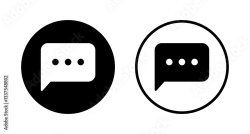 Chat icon logo design. speech bubble sign and symbol. comment icon. message