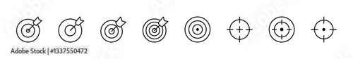 Target icon set. goal icon vector. target marketing icon vector