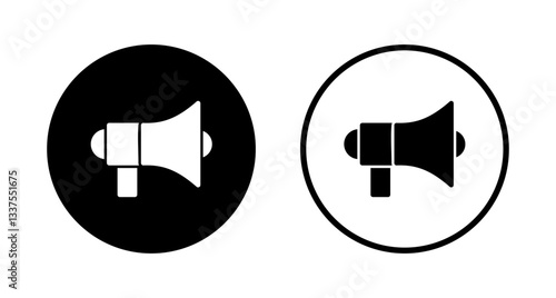 Megaphone icon logo design. Loudspeaker sign and symbol