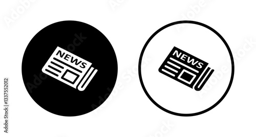 Newspaper icon logo design. news paper sign and symbolign