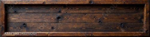 Wide, rustic, dark wood picture frame, classic design , decor, rich, rustic frame