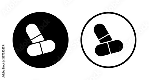 Pills icon logo design. capsule icon. Drug sign and symbol