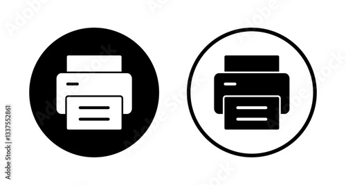 Print icon logo design. printer sign and symbol