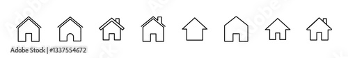 House icon set. Home icon vector