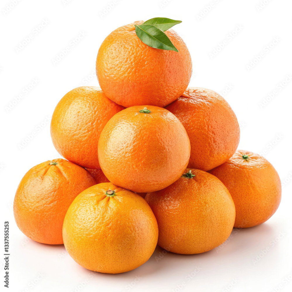 tangerines isolated on white background