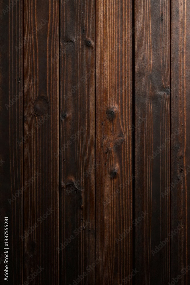 Dark brown wood grain, rich texture, top view, overhead, table, grain