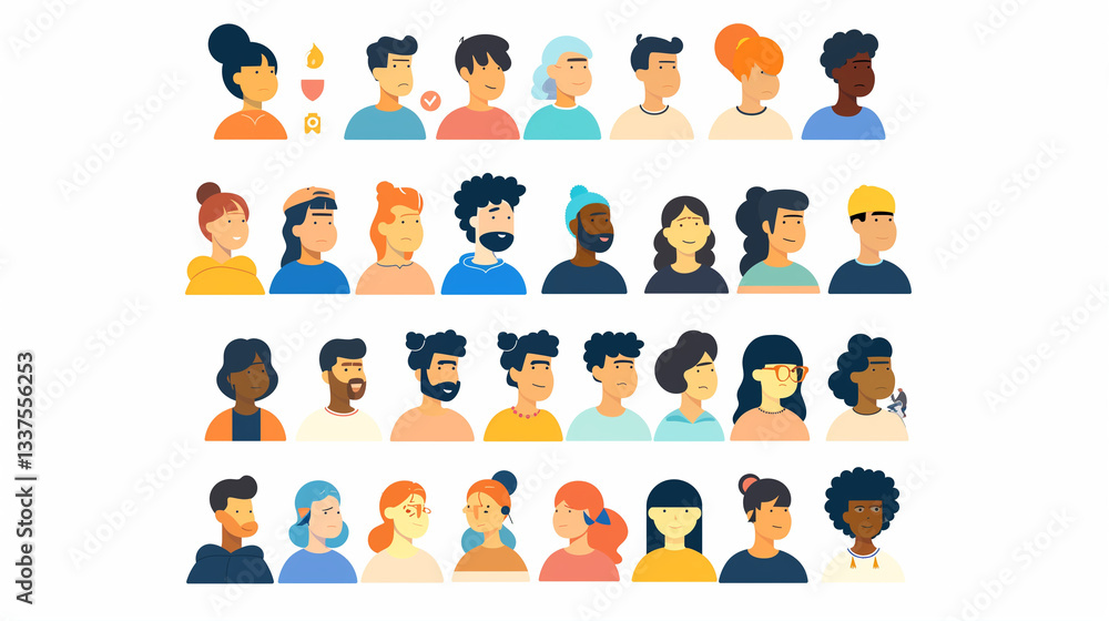 People Icon big set in trendy flat style. Persons symbol for your infographics website design, logo, app, UI. Crowd signs. Vector illustration. Isolated on white background People Icon big set in trendy flat style. Persons symbol for your infographics website design, logo, app, UI. Crowd signs. Vector illustration. Isolated on white background