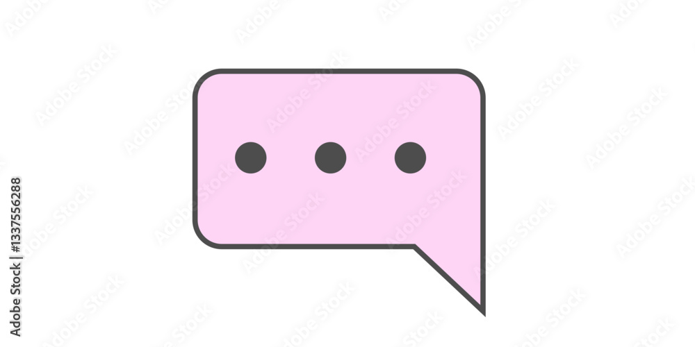 Fototapeta premium Colorful Speech Bubble Collection with Minimalist Design