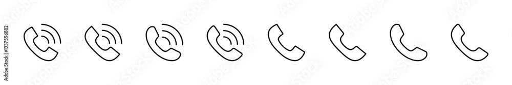 Call icon set. telephone icon vector. phone icon vector. contact us Call icon set. telephone icon vector. phone icon vector. contact us