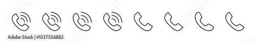 Call icon set. telephone icon vector. phone icon vector. contact us