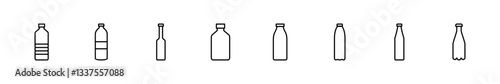 Bottle icon set. bottle vector icon
