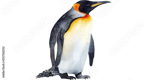 Penguin watercolor isolated on white background