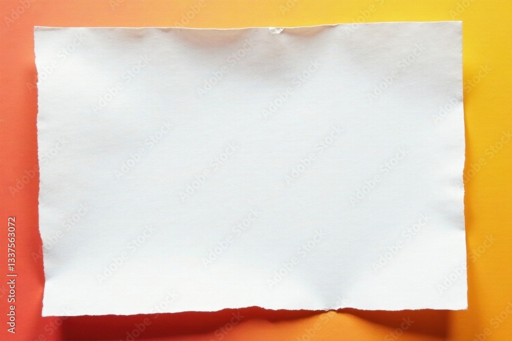 Obraz premium Wrinkled, off-white cardboard sheet; glued edges visible , creased paper, simple, material