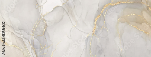 Marble texture liquid watercolor background with golden lines. Pastel marble  ink drawing effect.design template for wedding invitation, menu