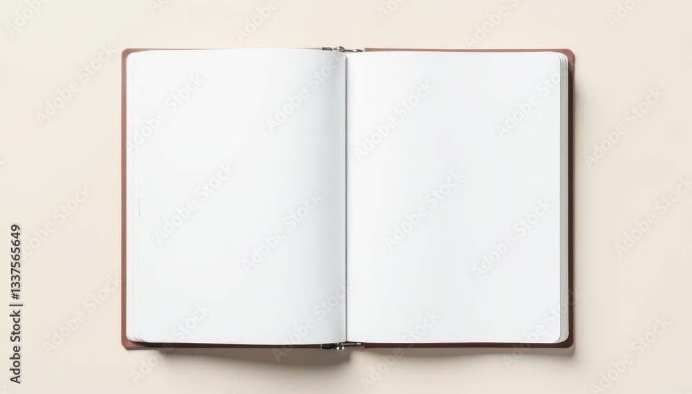 New blank notebook, pristine white pages, isolated , stationery, fresh, writing New blank notebook, pristine white pages, isolated , stationery, fresh, writing
