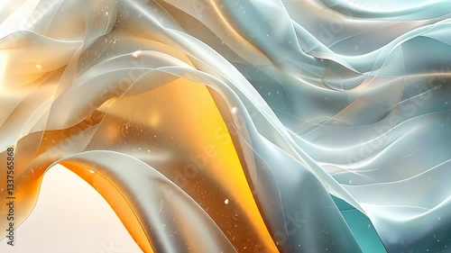 Wallpaper Mural Abstract flowing fabric design with soft colors and subtle sparkles Torontodigital.ca