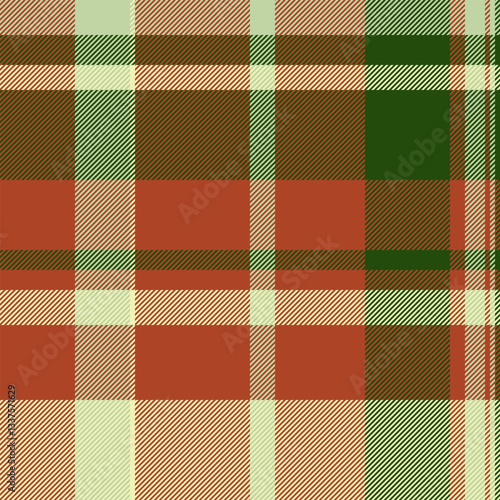 Vibrant autumnal plaid pattern in warm red, olive green, and cream.  Perfect for textile design, fallthemed projects, or creating cozy, rustic backgrounds.
