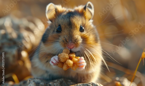 cute hamster pet background with fur and cute small shape Generate AI