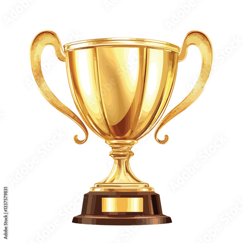 Set of 5 Shiny Champion Trophy Cups for Winner Celebrations