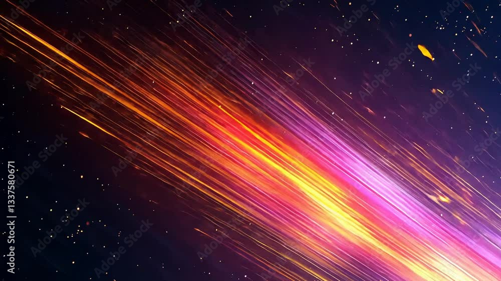 Abstract dynamic streaks of vibrant colors against a dark background. Intense light trails and glowing particles create a sense of speed and energy Abstract dynamic streaks of vibrant colors against a dark background. Intense light trails and glowing particles create a sense of speed and energy