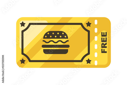 Free food voucher icon. Get free products