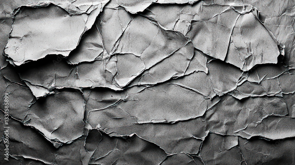 Crumpled gray paper texture background. Crumpled gray paper texture background.