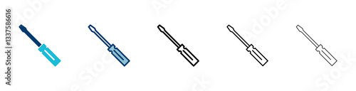 Screwdriver icon vector isolated on white background. Screwdriver vector icon