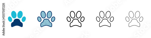Paw icon vector isolated on white background. Paw Print icon