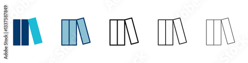 Library icon vector isolated on white background. Book icon vector