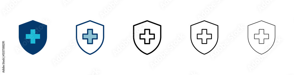 Health insurance icon vector isolated on white background. Insurance health document icon Health insurance icon vector isolated on white background. Insurance health document icon