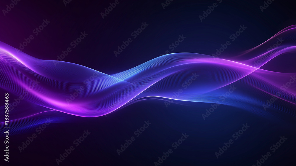 Abstract Deep Blue and Violet Digital Light Waves, Tech Inspired Background data dark glow flyer Abstract Deep Blue and Violet Digital Light Waves, Tech Inspired Background data dark glow flyer