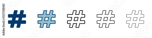 Hashtag icon vector isolated on white background. hashtag vector icon