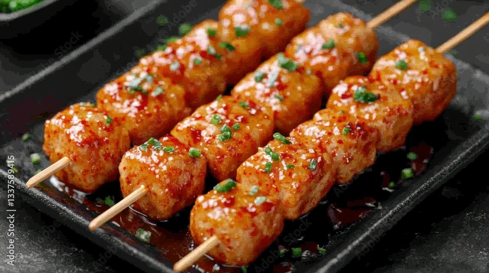 Grilled tofu skewers with glaze (1)